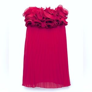 Brand new red flower dress strapless